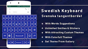 Swedish Language Keyboard App Screenshot 0