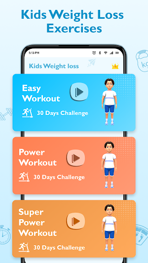 Kids Weight Loss Exercise App Screenshot 0