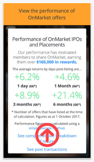 OnMarket: Invest with impact. Screenshot 2