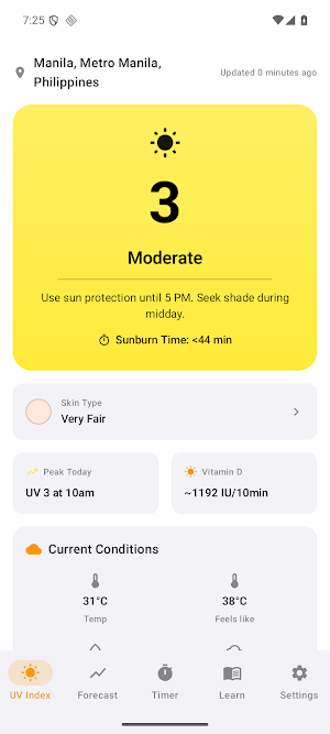 SolShield: UV & Sun Protection Screenshot 0