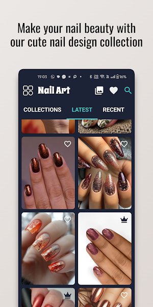 Copper Glam Nail Design Screenshot 3
