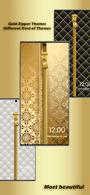 Gold lock screen Screenshot 1