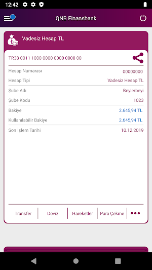 QNB Finansbank Mobile Banking Screenshot 3