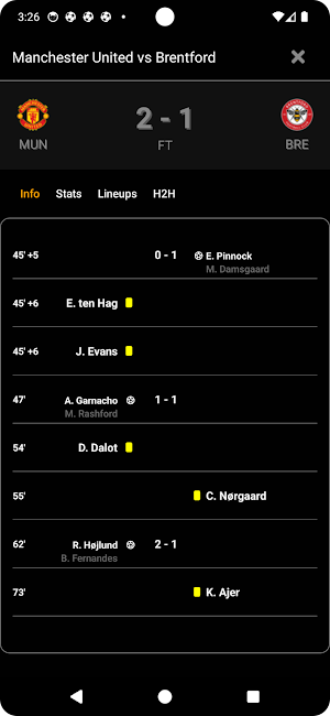 Football Score Screenshot 2