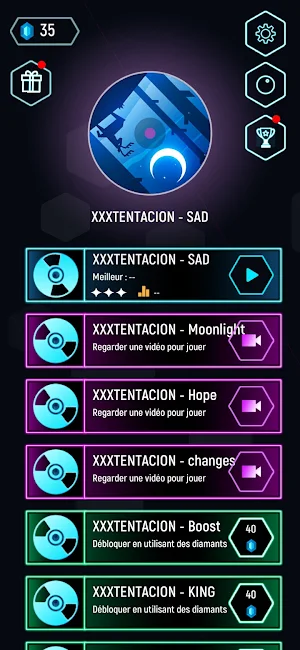 XXXtentacion Tiles Hop Ball - Neon EDM Rush Screenshot 0