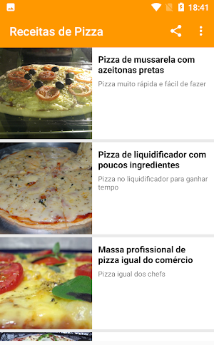 Receita de Pizza Screenshot 1