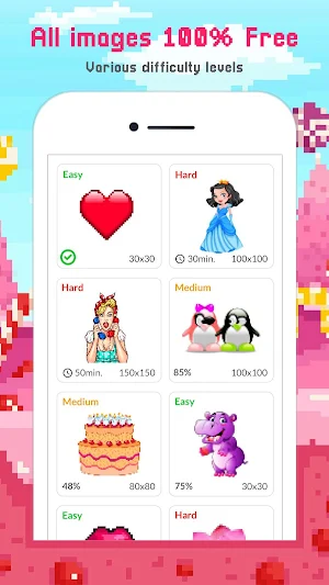 Cute Pixel Art: Color by Number Screenshot 0