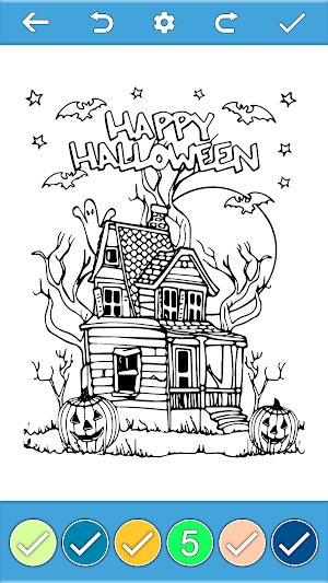 Halloween Coloring By Number Screenshot 0