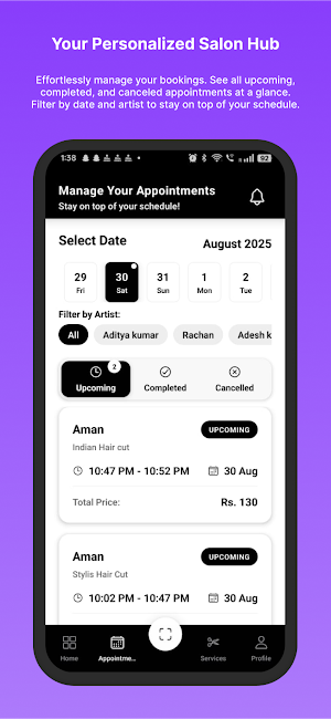 Make My Glow Partner:Salon App Screenshot 1