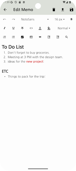 LiteNote - Widget, Export Screenshot 0