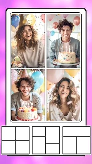 Birthday photo frame - collage Screenshot 1