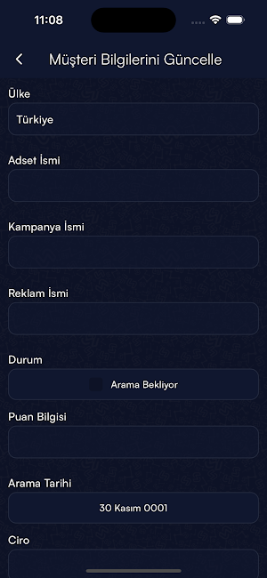 Smartmetrics Call Screenshot 2