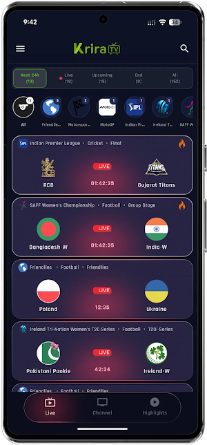 Krira TV : Live Sports Screenshot 2