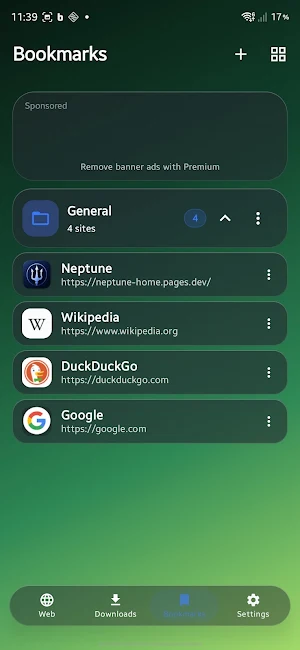 Neptune - Hub Browser Screenshot 1