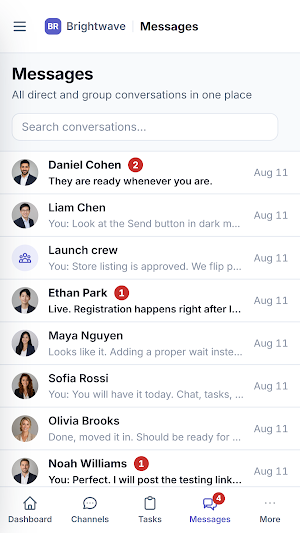 TeamLayer - Team Chat & Tasks Screenshot 3