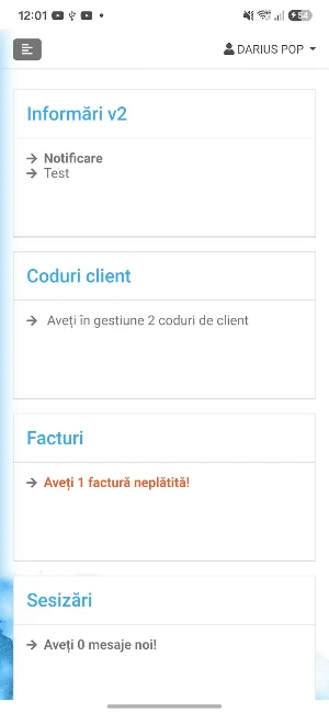 AQUABIS - Contul Meu Screenshot 1