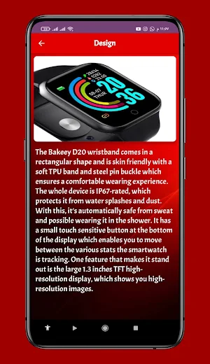 SMART WATCH D20 guide Screenshot 0