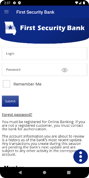 First Security Bank Missouri Screenshot 0