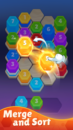 ColorWood Hexa Sort Screenshot 3