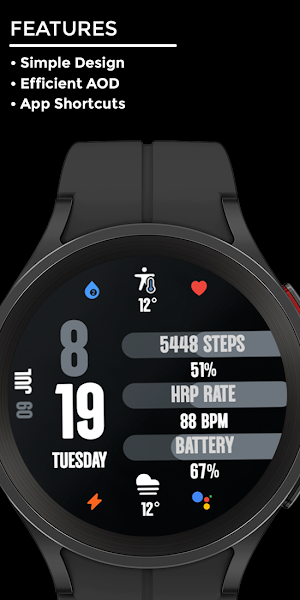 Nighty Digital 32 - watch face Screenshot 1