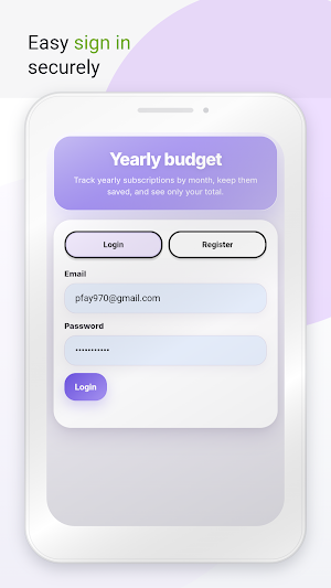 Yearly Budget Screenshot 0