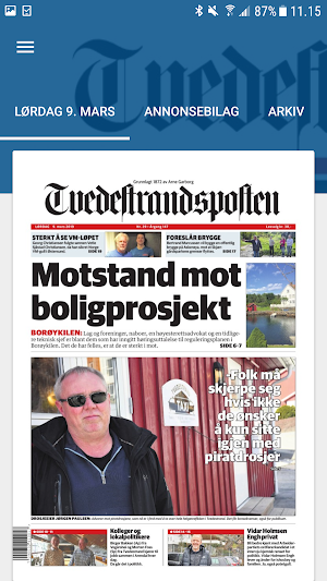 Tvedestrandsposten eAvis Screenshot 0