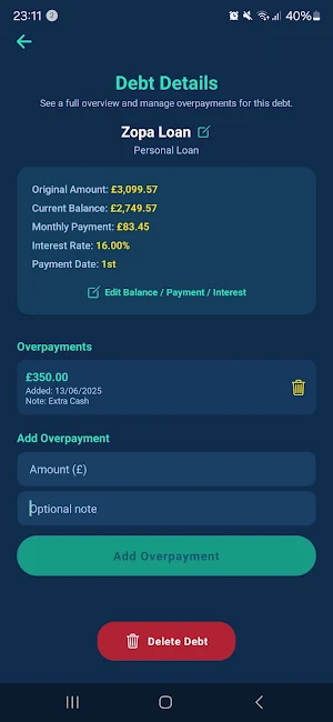 DebtTrack: Track Debt Easily Screenshot 1