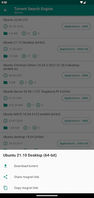 Torrent Search Engine Screenshot 2