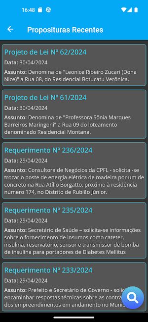 Câmara Municipal de Botucatu Screenshot 2