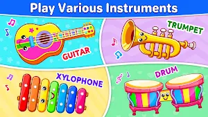 Kids Music: Piano, Xylo, Drums Screenshot 2