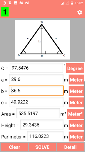 Triangle Calculator and Solver - PRO Screenshot 2