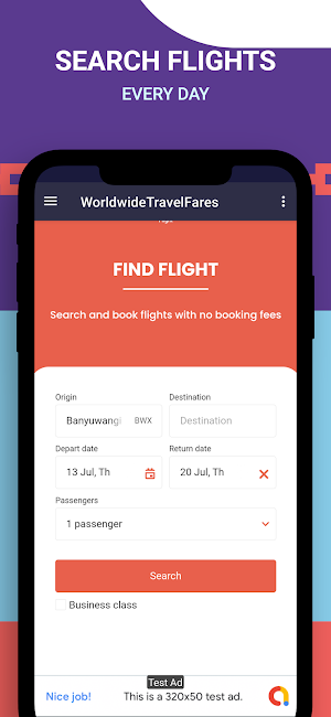 WorldwideTravelFares App Screenshot 2