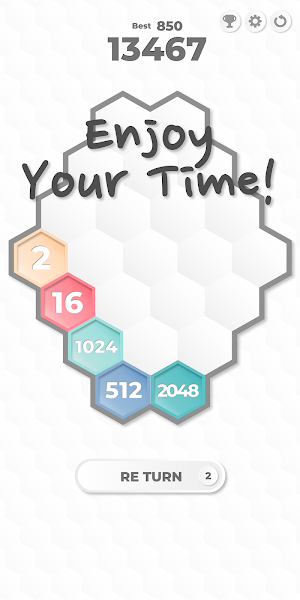 2048 HEXA Screenshot 3