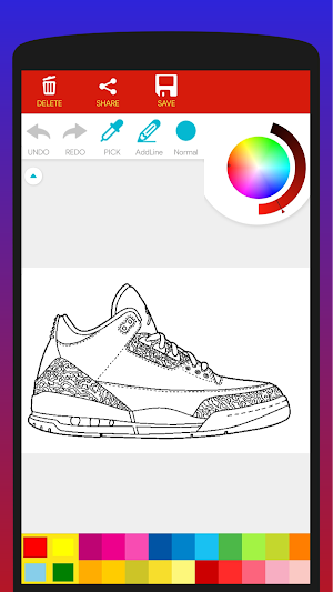 Air Sneakers Coloring Book Screenshot 1