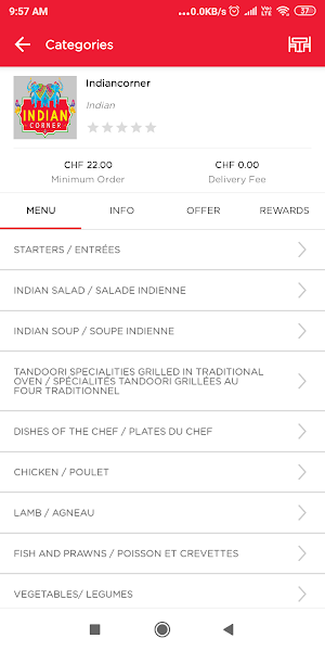 Indian Corner Geneva Screenshot 2
