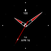 Super Black Analogue Watchface