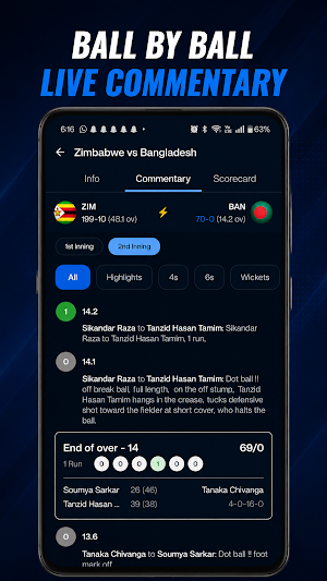 Wikto: Cricket Live Line Score Screenshot 1