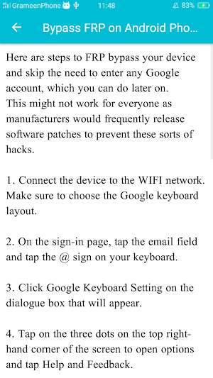 Unlock Android FRP Guide Screenshot 2