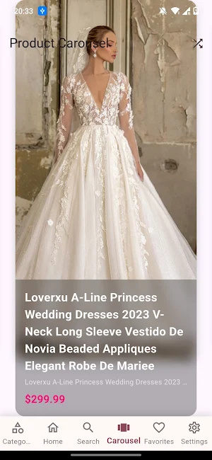 Wedding dress shopping online Screenshot 1