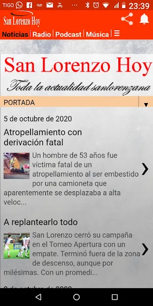 San Lorenzo Hoy Screenshot 0