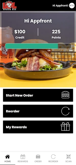 LOL Burger Bar App Screenshot 0