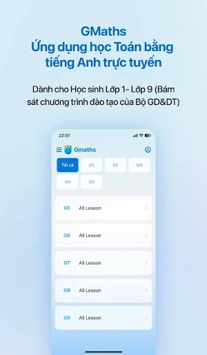 GMaths - Học toán tiếng Anh Screenshot 0