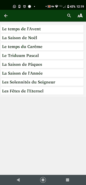 Wamey Lectionary Screenshot 3