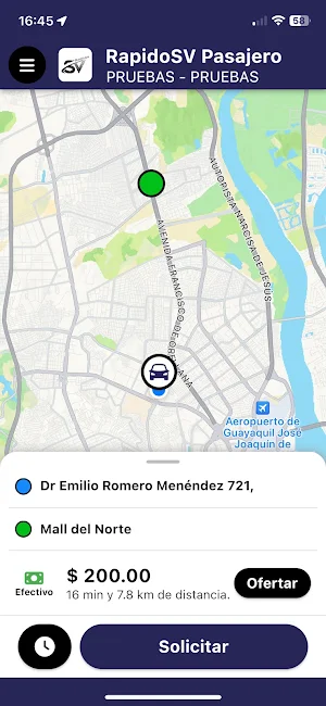 RapidoSV Pasajero Screenshot 0