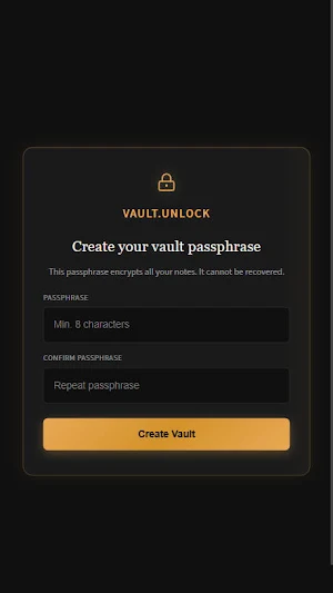 VaultNotes Screenshot 0