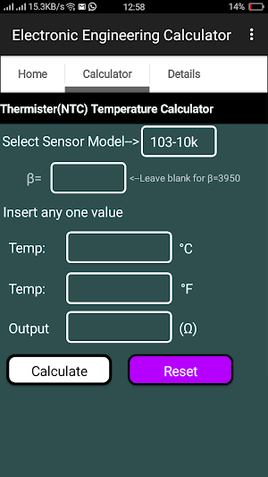 Electronic Engineering Calcula Screenshot 3