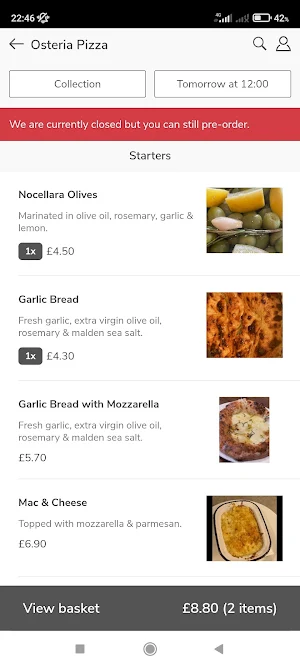 Osteria Pizza Screenshot 1