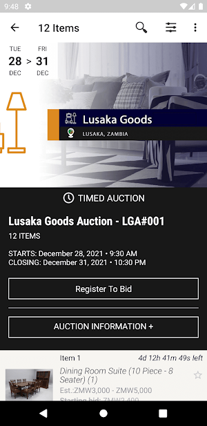 ABC Auctions Zambia Screenshot 1