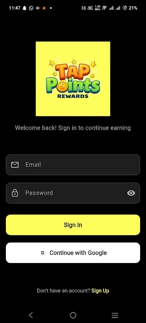Tap Earn Rewards Screenshot 1