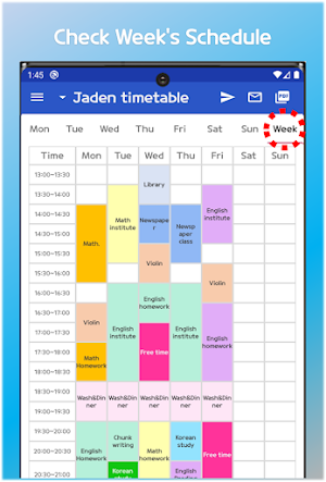 Daily Schedule - easy timetable, simple planner Screenshot 1